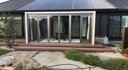 庭を鑑賞できるテラス